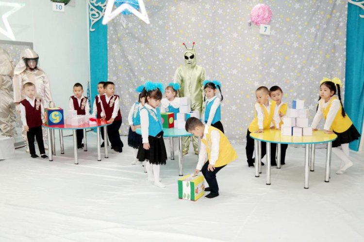 "Ғарыш әлеміне саяхат" тақырыбында кіріктірілген іс - әрекет